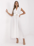 White Flared Dress with Embroidery