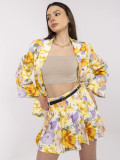 Elegant Yellow Set with Floral Pattern