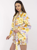 Elegant Yellow Set with Floral Pattern