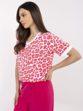 Stylish Short Sleeve Blouse in Pink