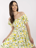Flared Summer Dress in Ecru