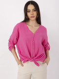 Fluorescent Pink Blouse