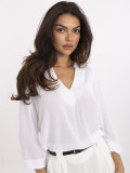 White Blouse with 3/4 Sleeves