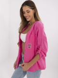 Women's Hooded Shirt in Dark Pink