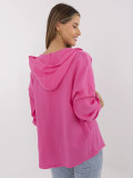 Women's Hooded Shirt in Dark Pink