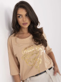 Stylish Camel Blouse