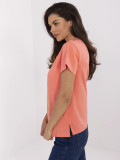 Stylish Orange T-Shirt with Application