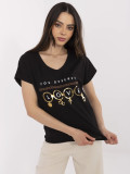 Stylish Black T-Shirt with Short Sleeves