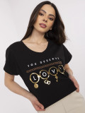 Stylish Black T-Shirt with Short Sleeves