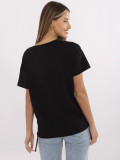 Stylish Black T-Shirt with Application
