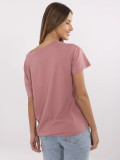 Stylish T-shirt with Application in Dark Pink