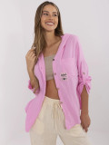 Pink Hooded Blouse