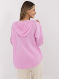 Pink Hooded Blouse