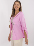 Pink Hooded Blouse
