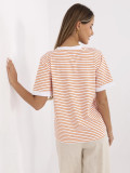Comfortable Orange Blouse with V-Neck