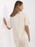 Beige Printed T-Shirt