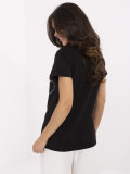 Stylish Black T-Shirt with Application