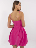 Pink Cocktail Dress with Adjustable Straps