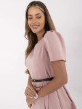 Elegant Midi Dress in Dark Pink