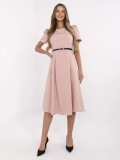 Elegant Midi Dress in Dark Pink