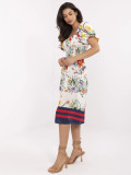 Floral Midi Dress with Short Sleeves