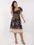 Floral Midi Dress with Short Sleeves