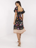 Floral Midi Dress with Short Sleeves