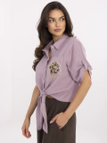 Stylish Purple Blouse with 3/4 Sleeves