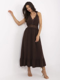 Dark Brown Flared Dress