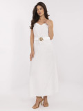 Maxi Dress with Belt in Ecru