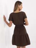 Flared Summer Dress in Dark Brown