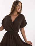 Flared Summer Dress in Dark Brown