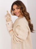 Beige Gloves with Modern Texture
