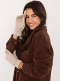 Beige Gloves with Warm Lining