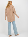 Beige Loose Alpaca Wool Coat