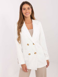 White elegant blazer with lining and pockets