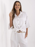 White Blouse with 3/4 Sleeves