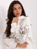 White Hoodie with Embroidery