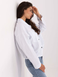 White cotton shirt with pockets