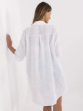 White Oversize Dress with 3/4 Sleeves