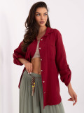 Stylish Bordeaux Shirt with Long Sleeves