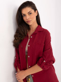 Stylish Bordeaux Shirt with Long Sleeves