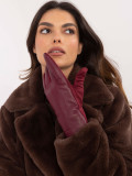 Women's insulated gloves in burgundy