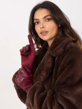 Women's insulated gloves in burgundy