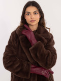 Women's insulated gloves in burgundy
