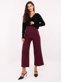 Elegant Wide-Leg Pants in Burgundy