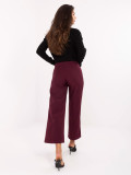Elegant Wide-Leg Pants in Burgundy