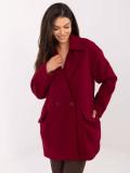 Elegant Transitional Coat in Burgundy
