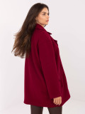 Elegant Transitional Coat in Burgundy