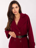Elegant Transitional Coat in Burgundy